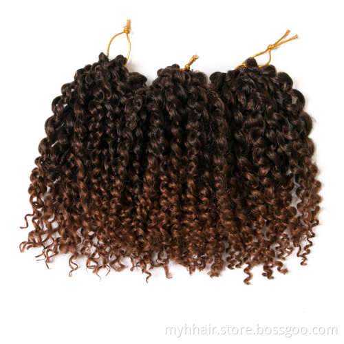 Pink 90g/piece 8 Inch Synthetic Marley Ombre Braiding Hair Extension Blonde Curly Crochet Afro Kinky Twist Marley Braid